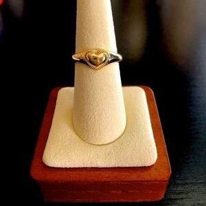 NEW Pretty Bird Adjustable 18k Gold Plated Heart Ring